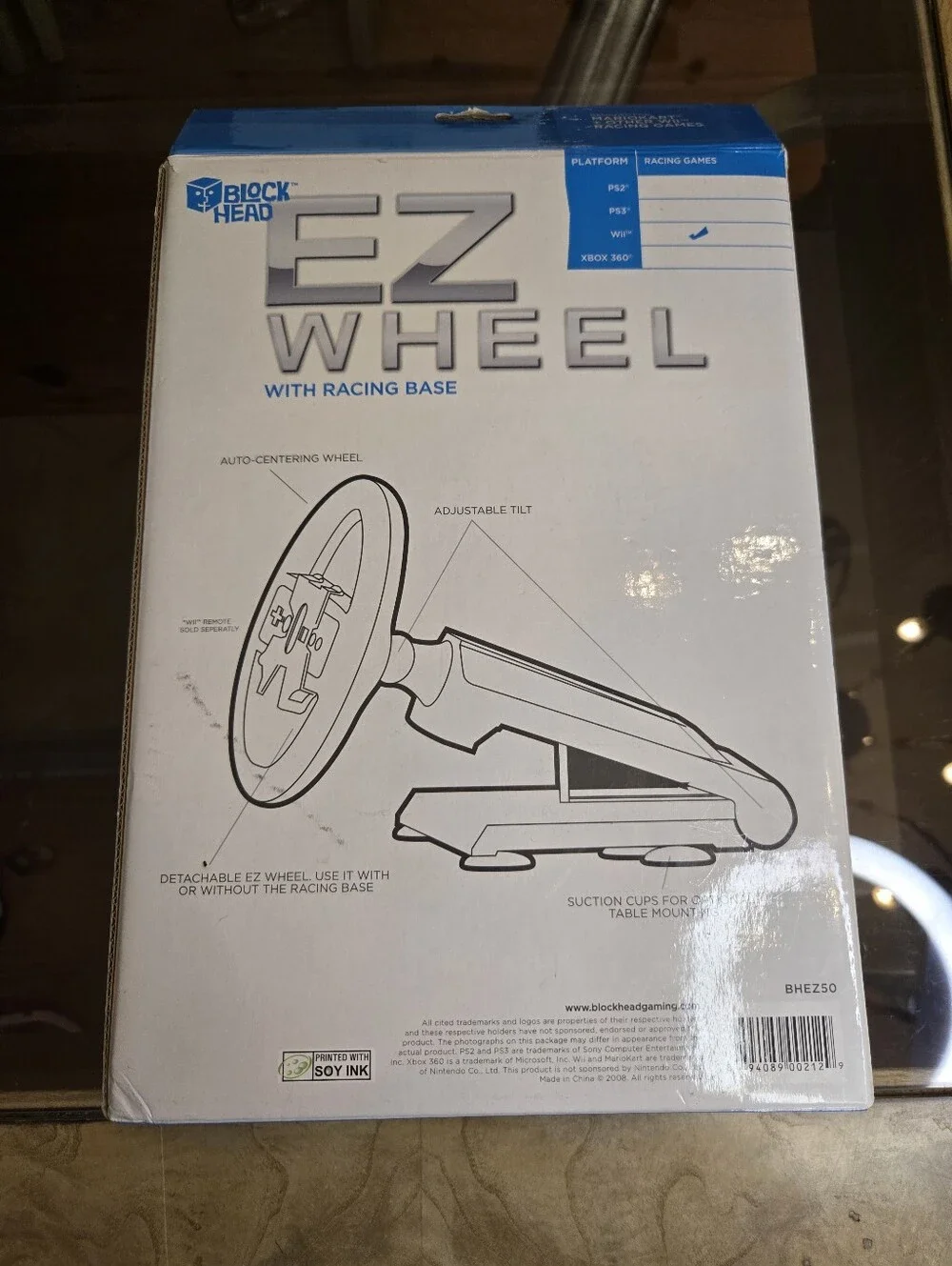 EZ Wheel Racing Wheel And Base for Wii - White